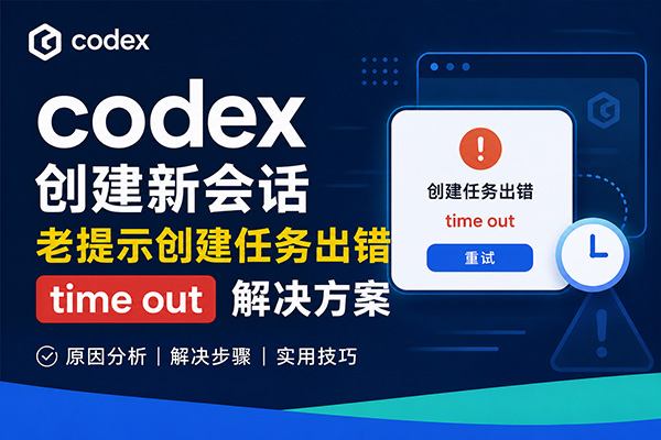 codex 创建新会话老提示创建任务出错 time out 解决方案